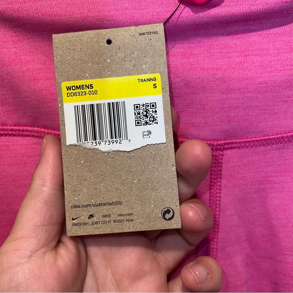 Nike Women’s Small Pink Capri Epic Fast Leggings Training Dri-Fit NWT Pockets - Picture 10 of 11